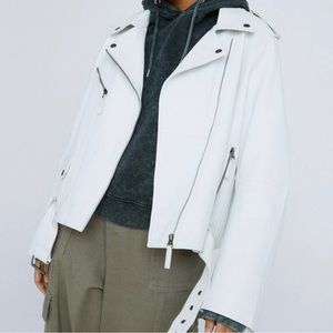 Nasty Gal Genuine Leather Moto Jacket